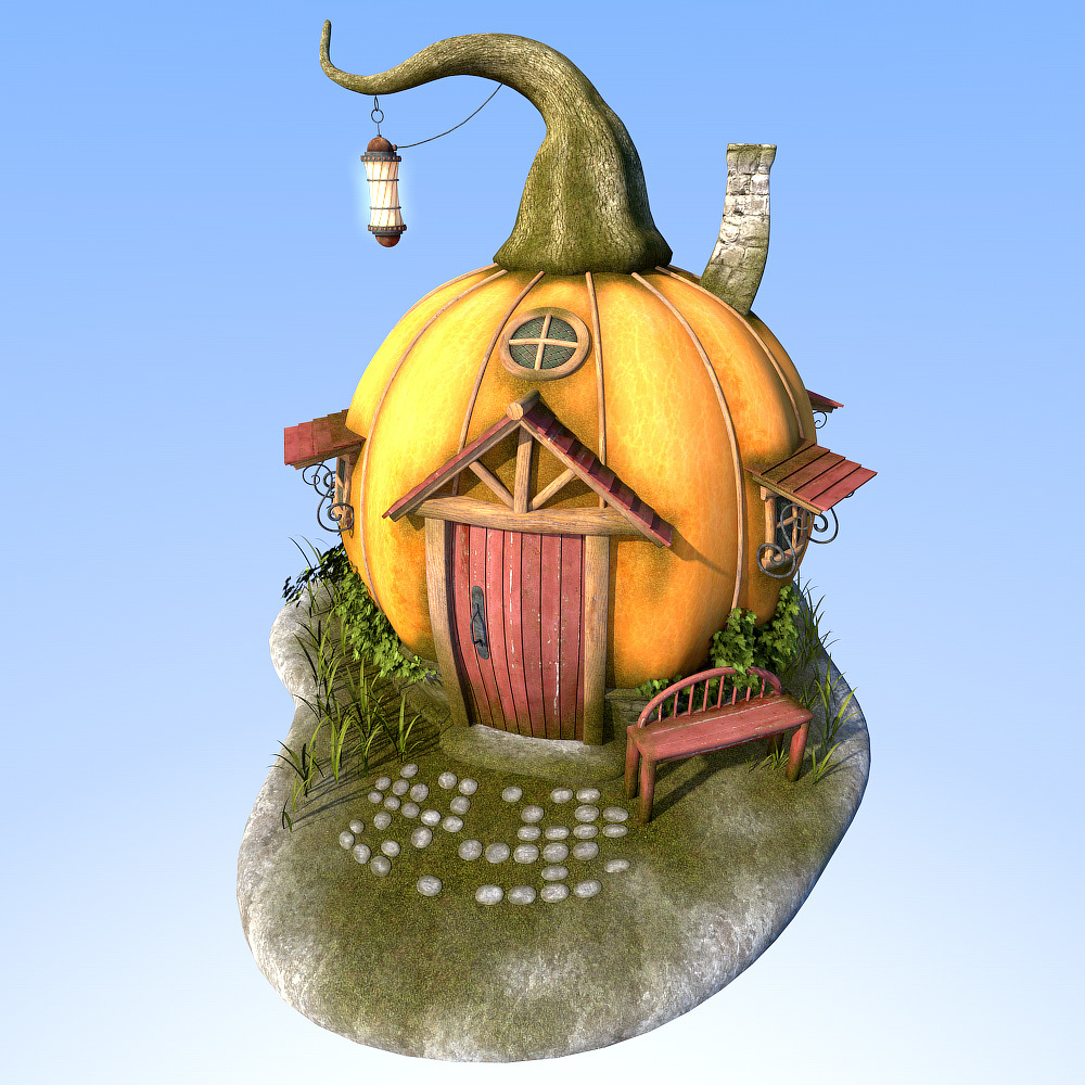 Pumpkin house for Daz Studio by N/A