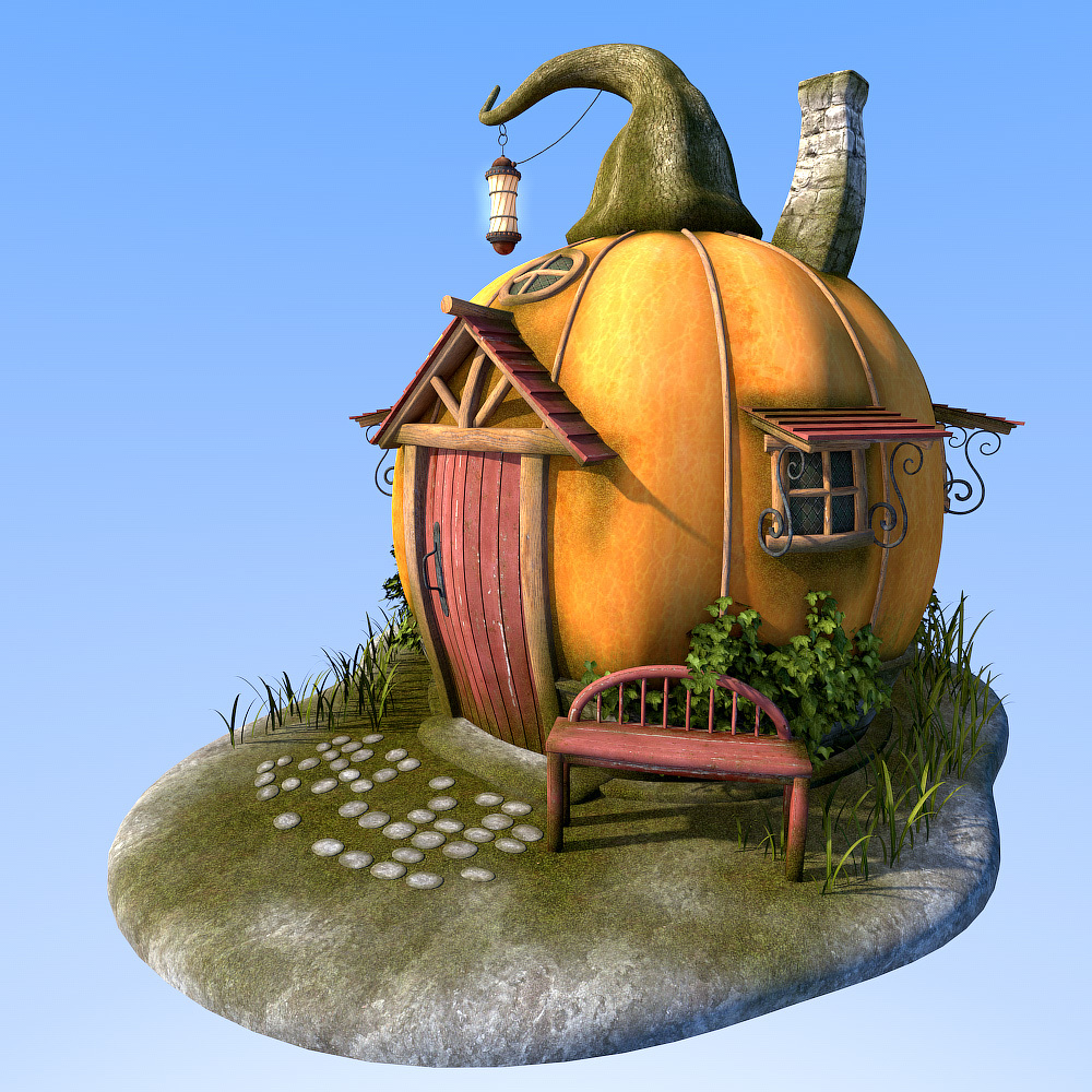 Pumpkin house for Daz Studio by N/A