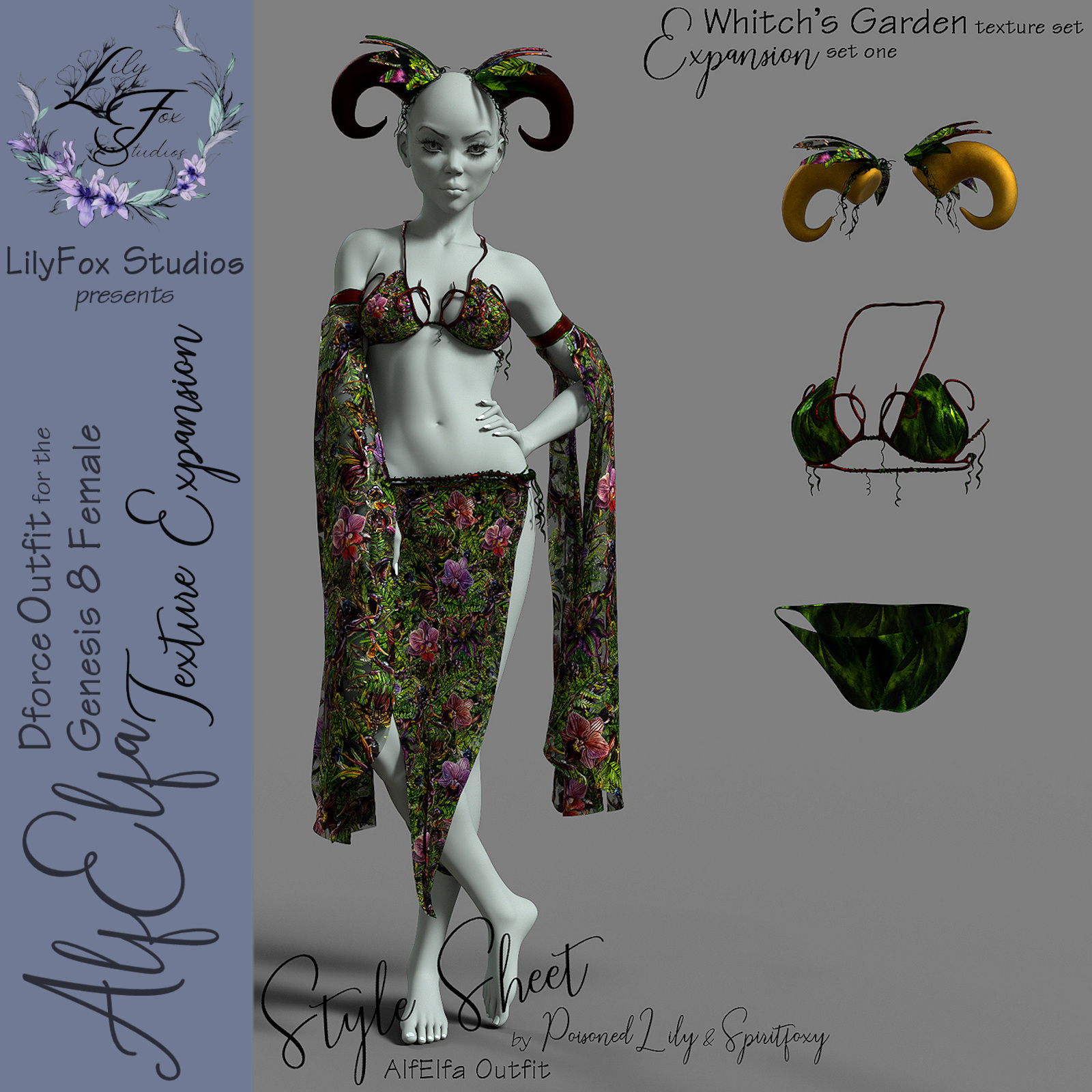 LFS Dforce AlfElfa Outfit Texture Expansion for Genesis 8 Female by N/A