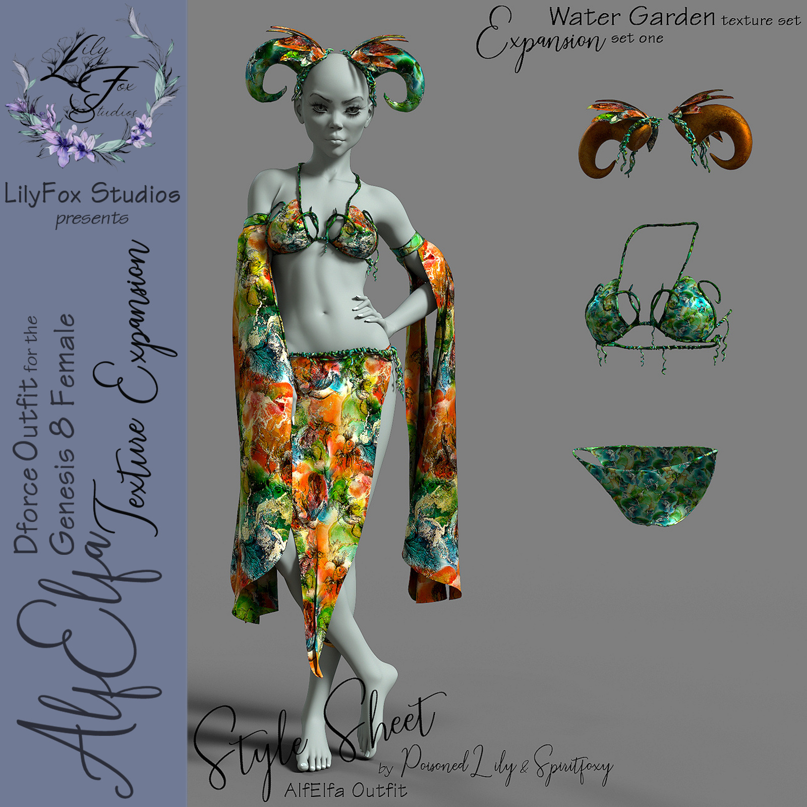 LFS Dforce AlfElfa Outfit Texture Expansion for Genesis 8 Female by N/A