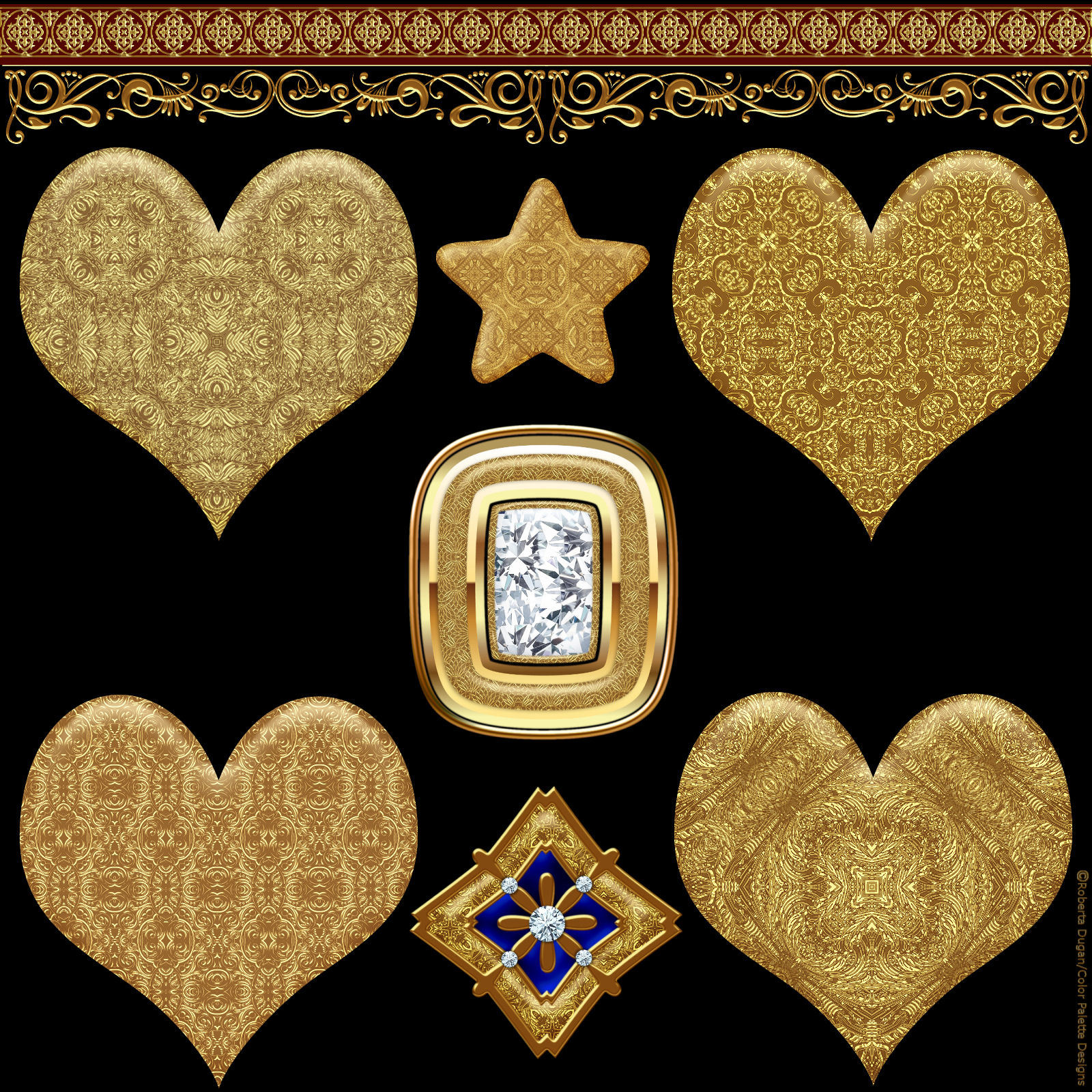 Ornamental Gold PS Layer Styles by N/A