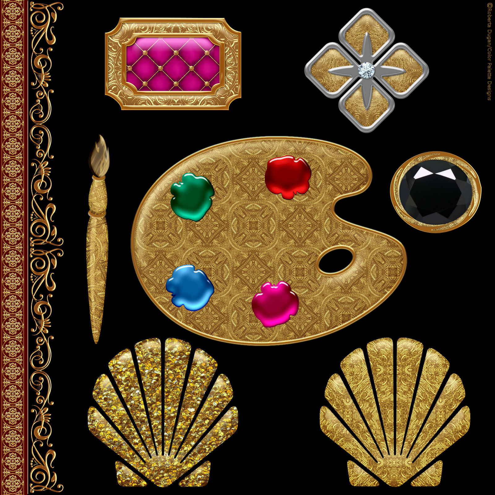 Ornamental Gold PS Layer Styles by N/A