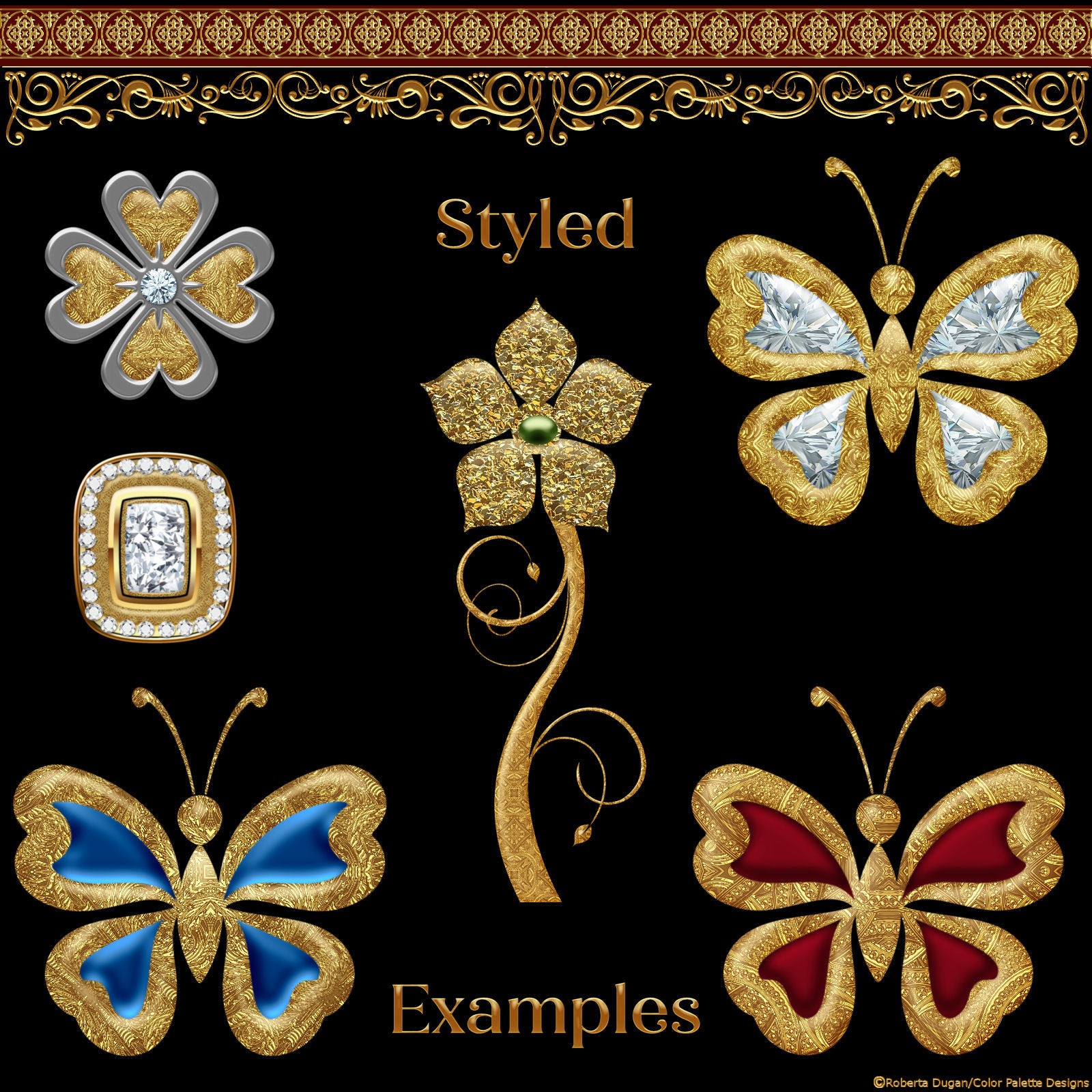 Ornamental Gold PS Layer Styles by N/A