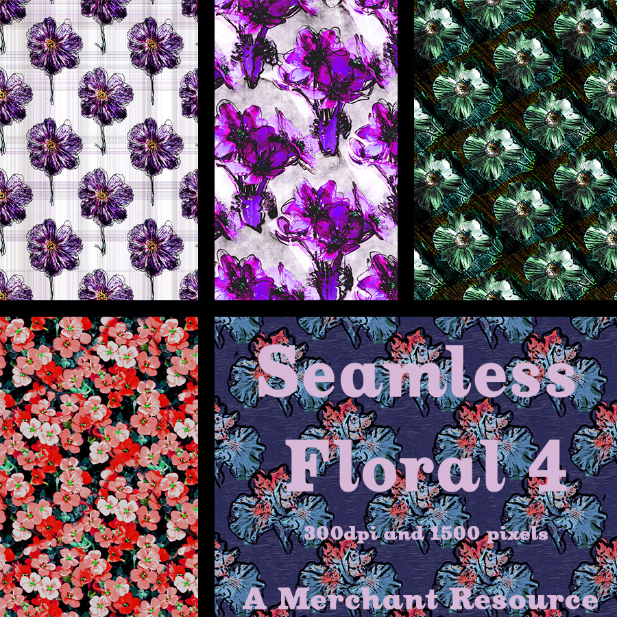 Seamless Floral 4 - Merchant Resource by N/A