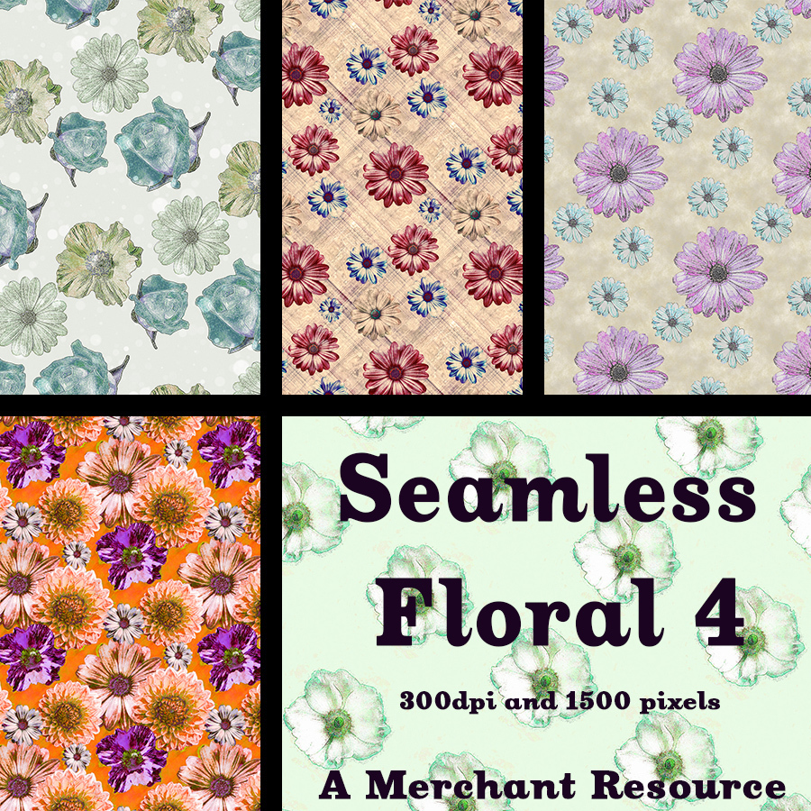 Seamless Floral 4 - Merchant Resource by N/A