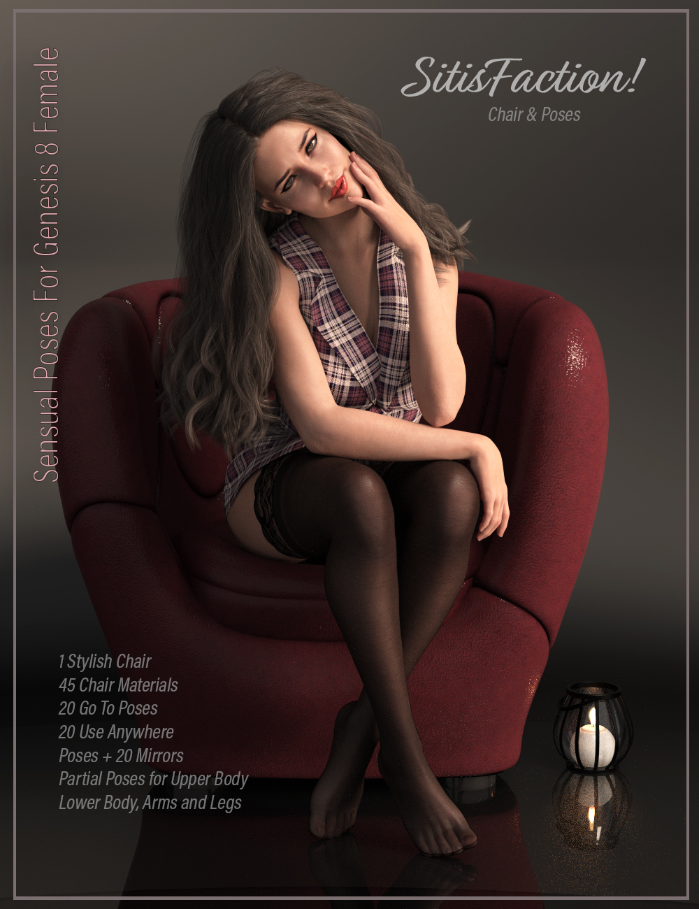 Sitisfaction Poses and Chair for Genesis 8 Female by N/A