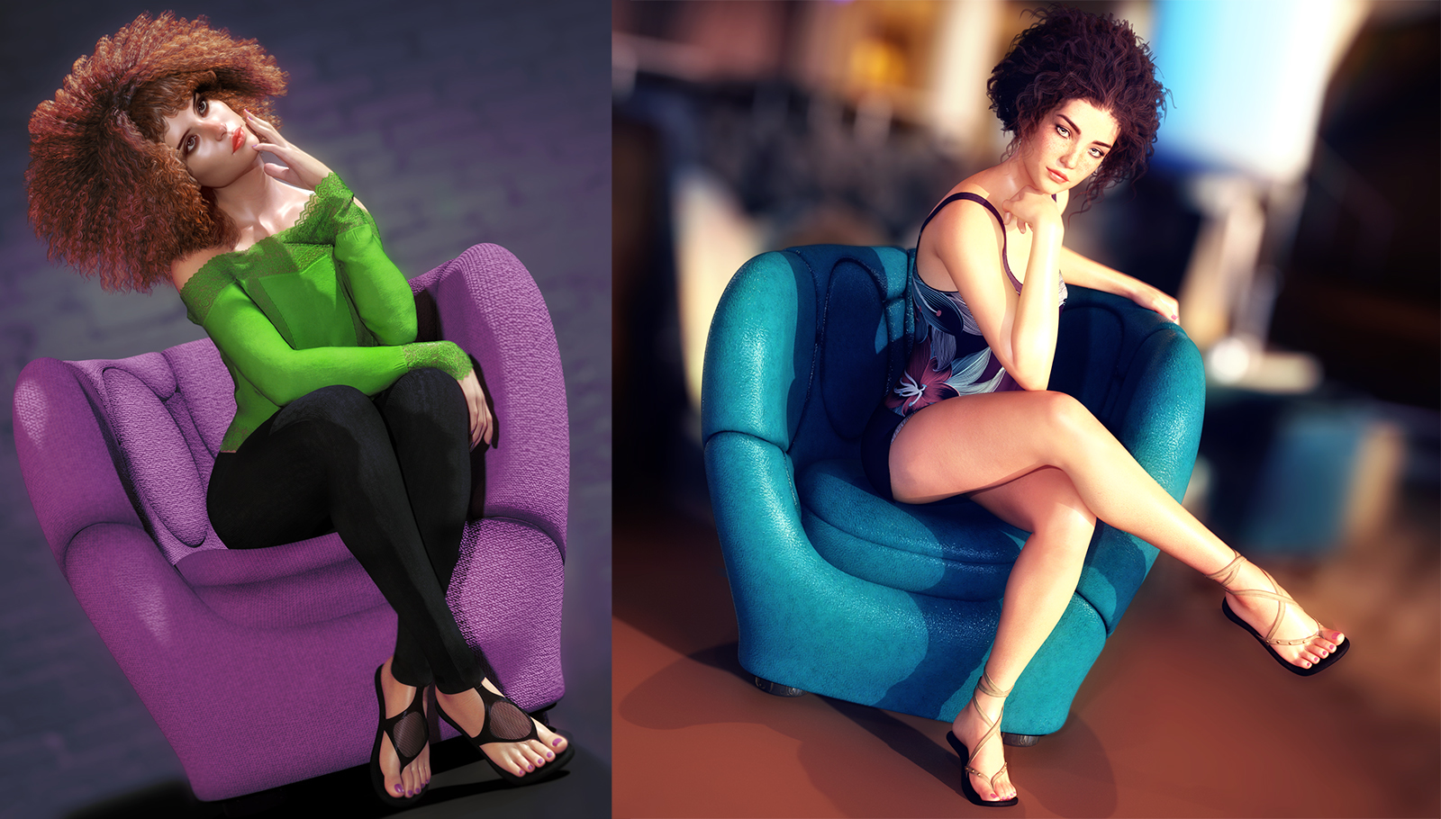 Sitisfaction Poses and Chair for Genesis 8 Female by N/A