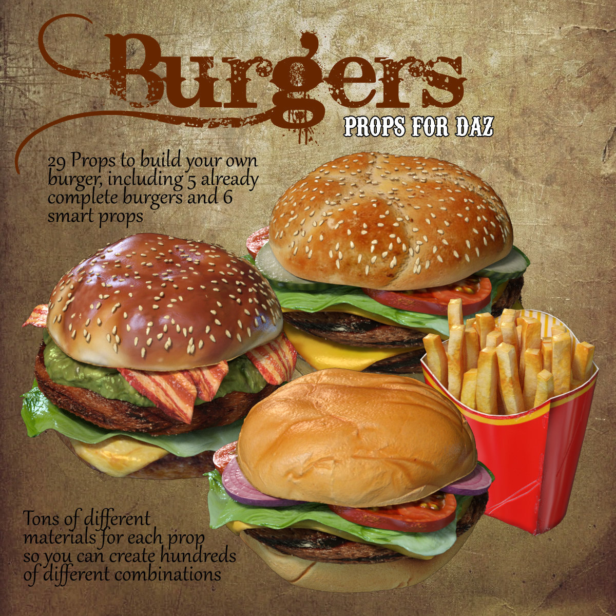 Exnem Burgers for DAZ and IRAY by N/A