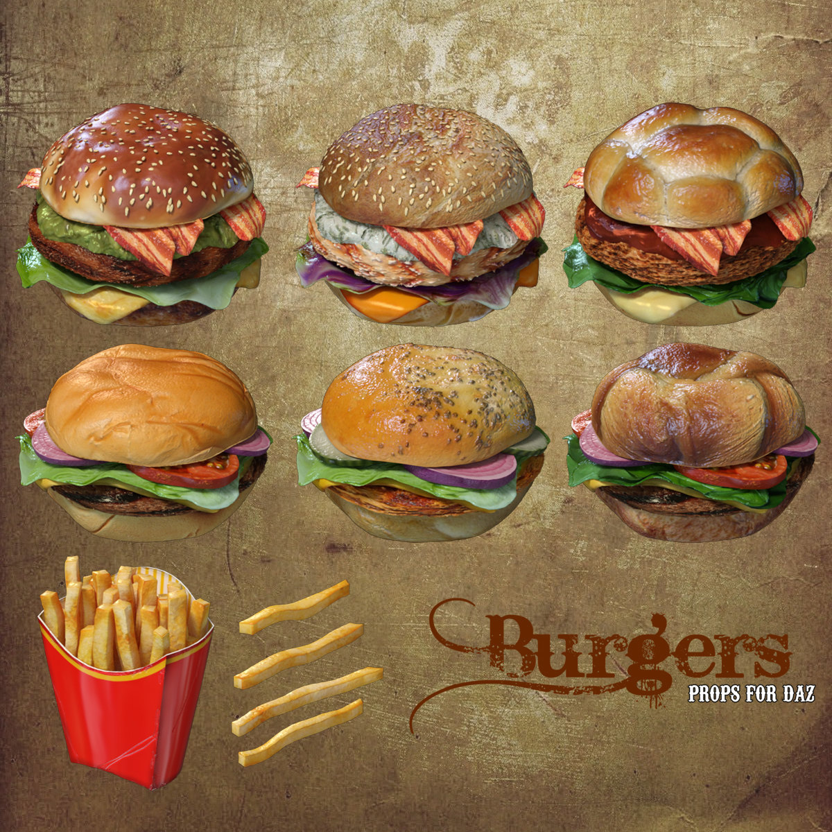 Exnem Burgers for DAZ and IRAY by N/A
