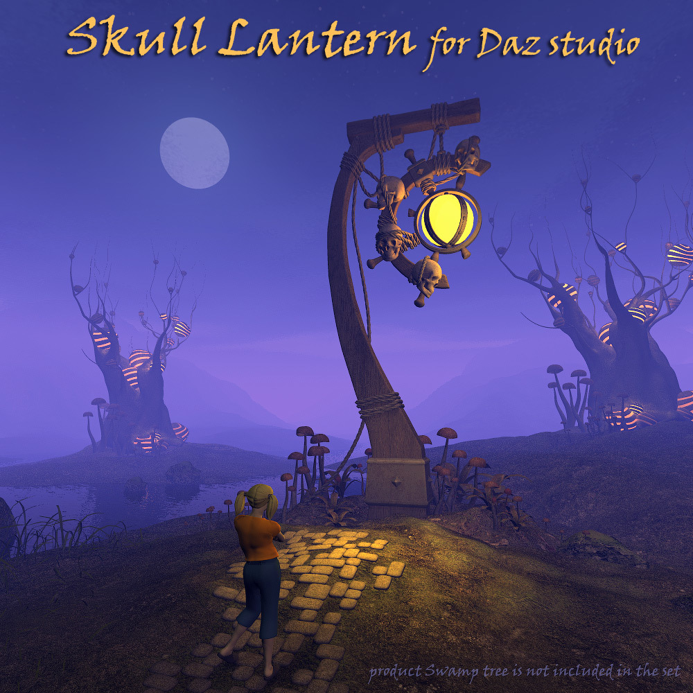 Skull Lantern for Daz Studio by N/A
