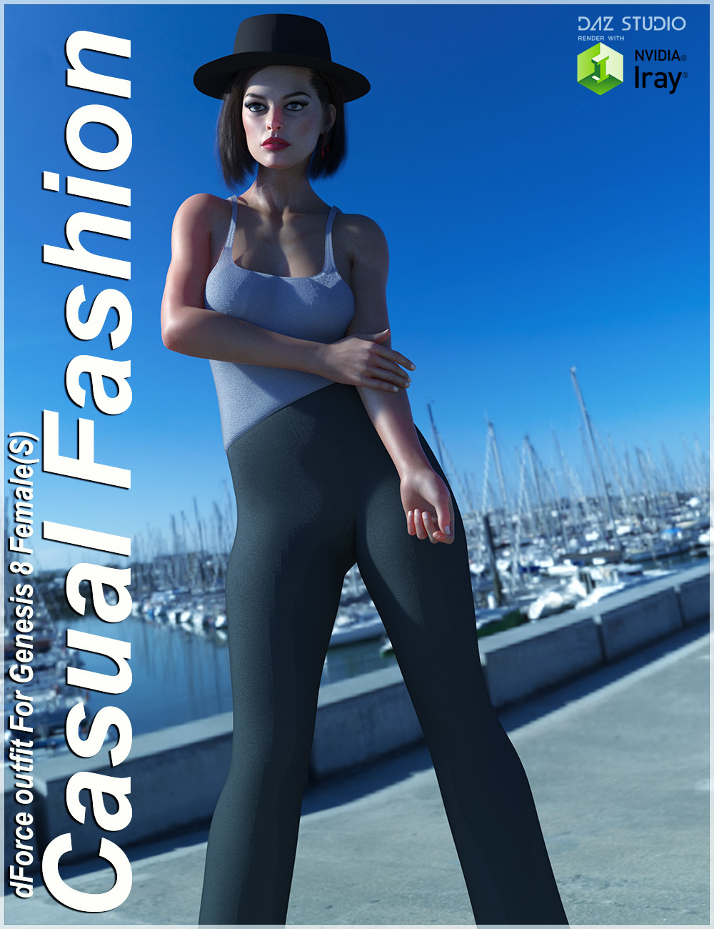 dForce Casual Fashion Outfit for Genesis 8 Female by N/A