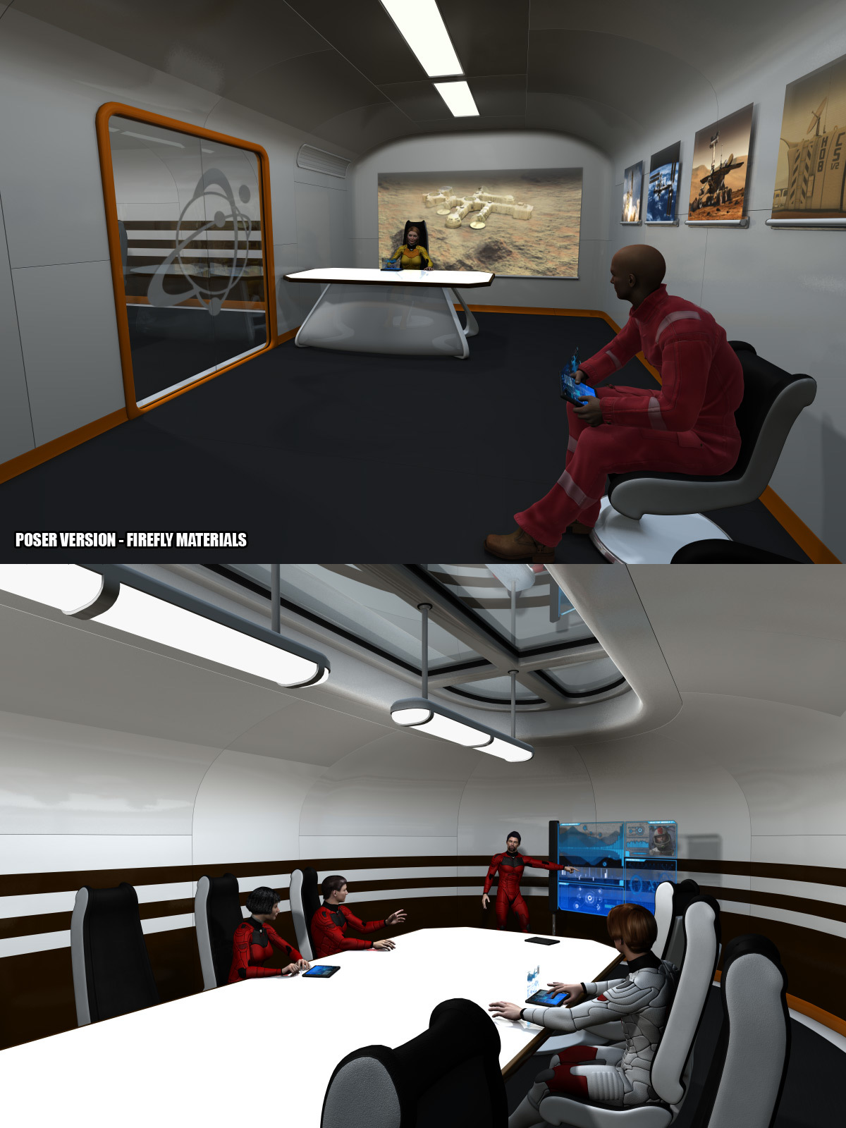 Colony Briefing Room for Poser and DS by N/A