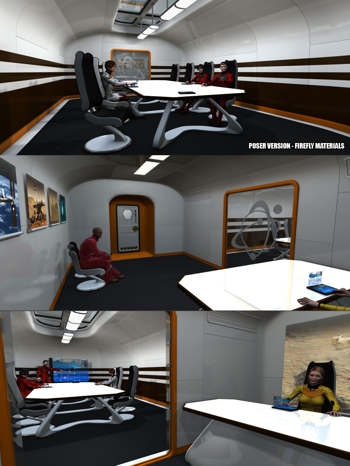 Colony Briefing Room for Poser and DS by N/A