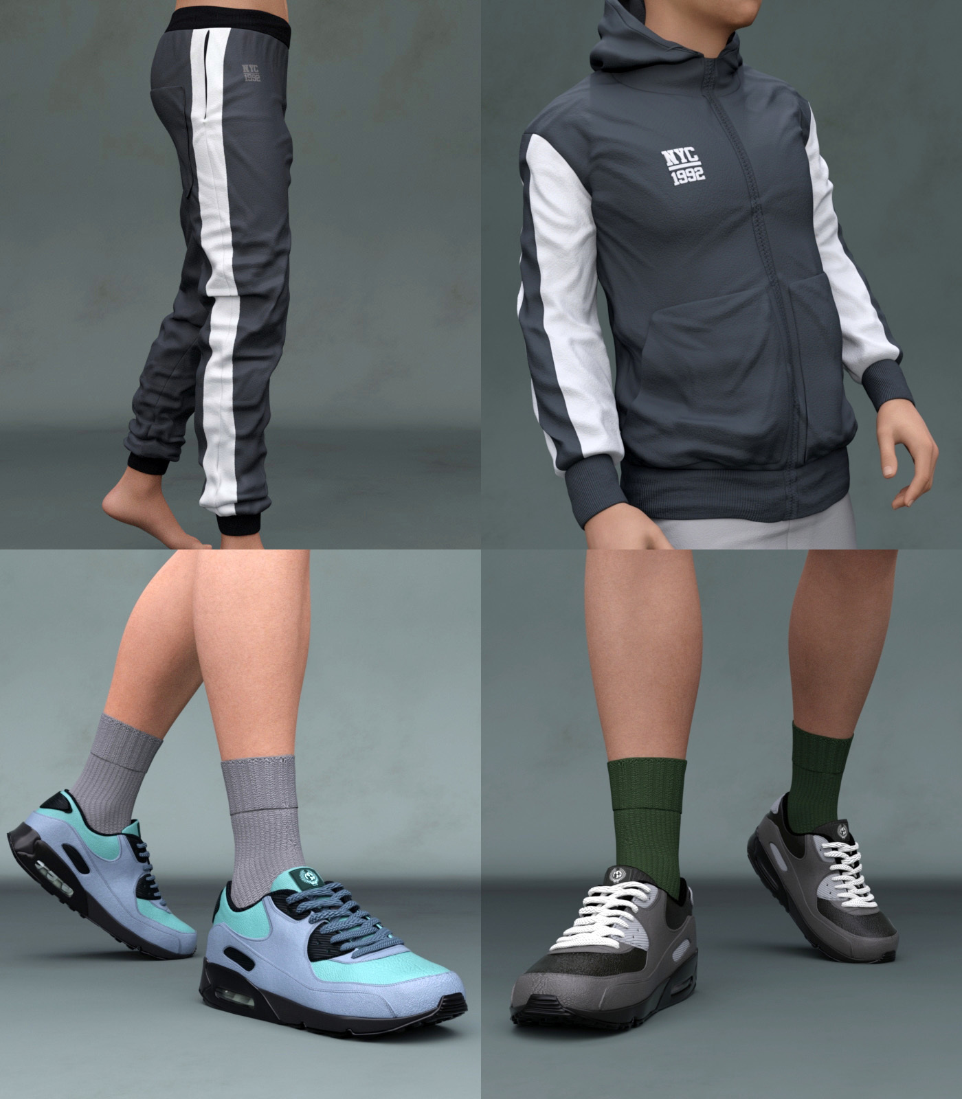 Add On for SDE Sweat Pack for Genesis 8 Males by N/A