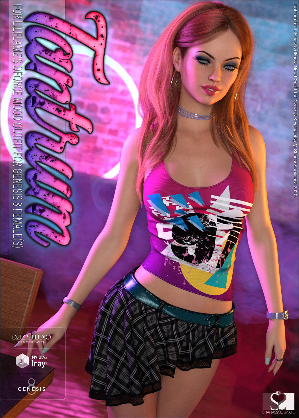 Tantrum for dForce Mood Outfit for Genesis 8 Females by N/A