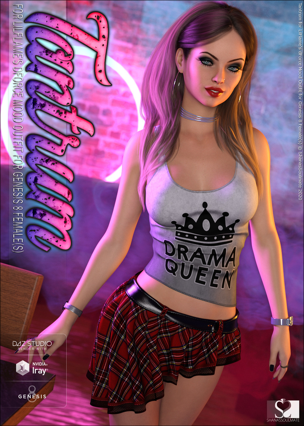 Tantrum for dForce Mood Outfit for Genesis 8 Females by N/A