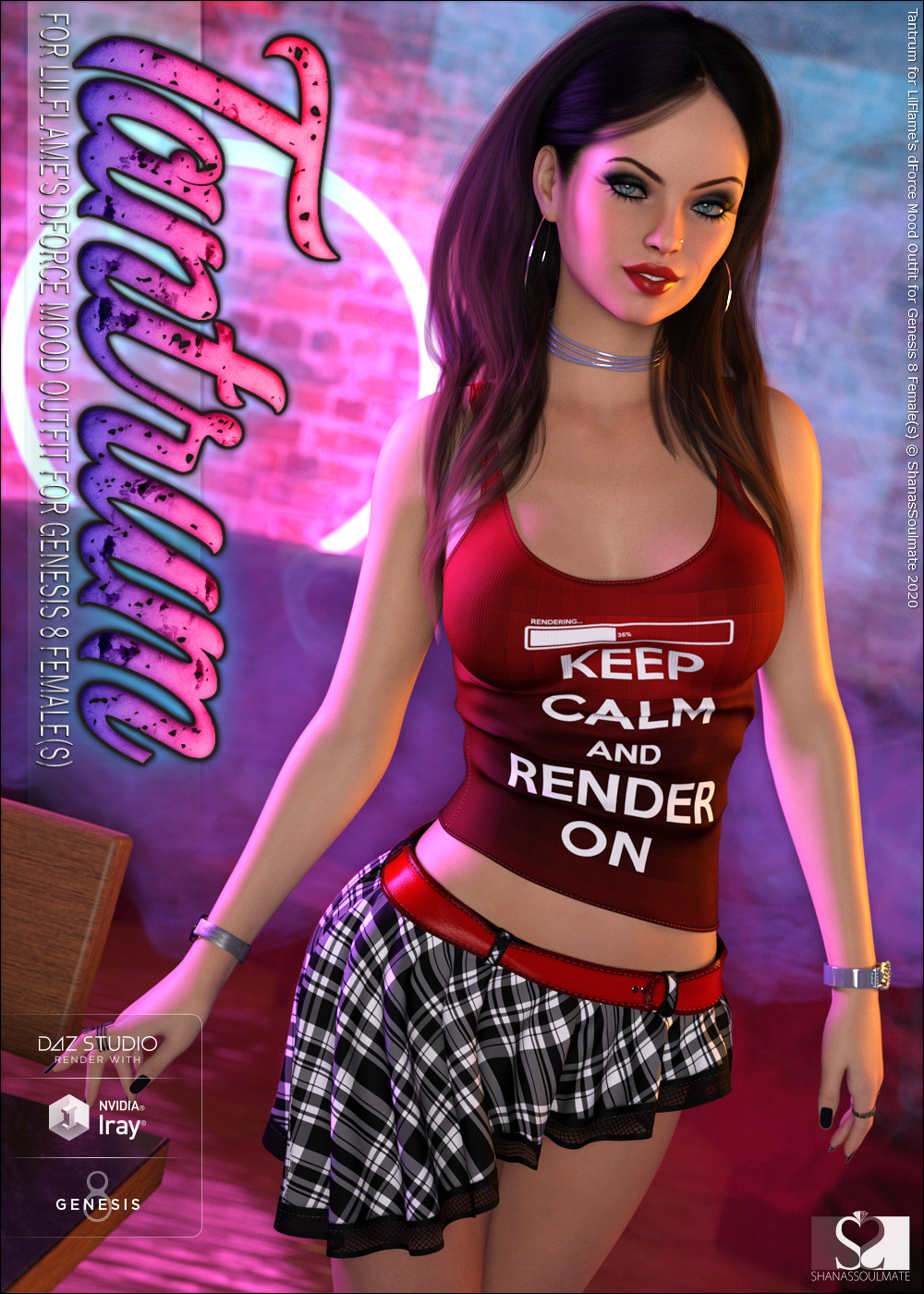 Tantrum for dForce Mood Outfit for Genesis 8 Females by N/A