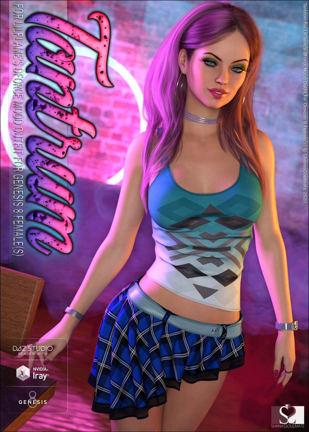 Tantrum for dForce Mood Outfit for Genesis 8 Females by N/A