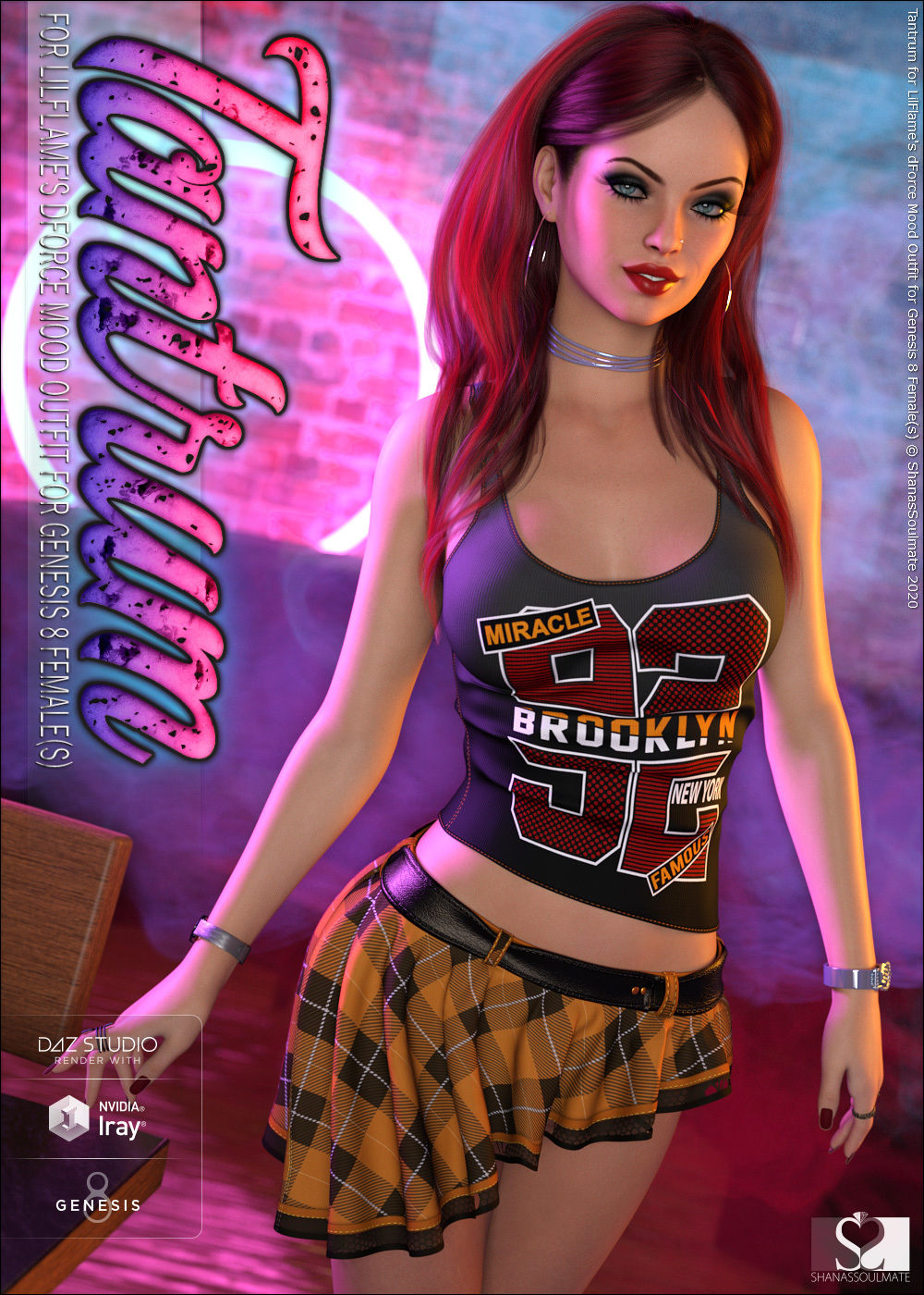 Tantrum for dForce Mood Outfit for Genesis 8 Females by N/A