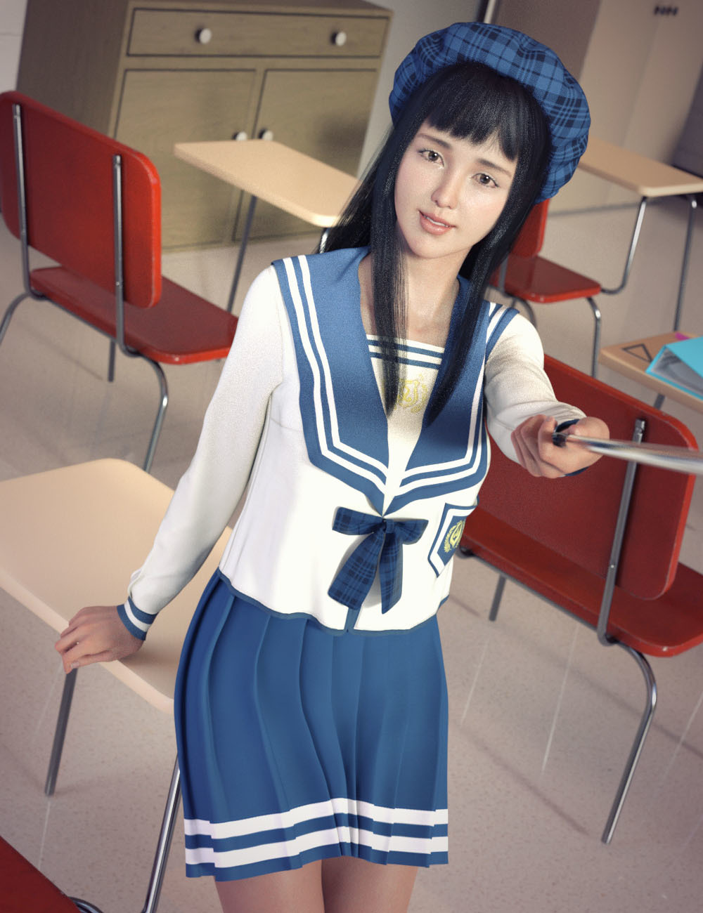 SC dForce JK Sailor Suit and 25 Pose For Genesis 8 Females by N/A