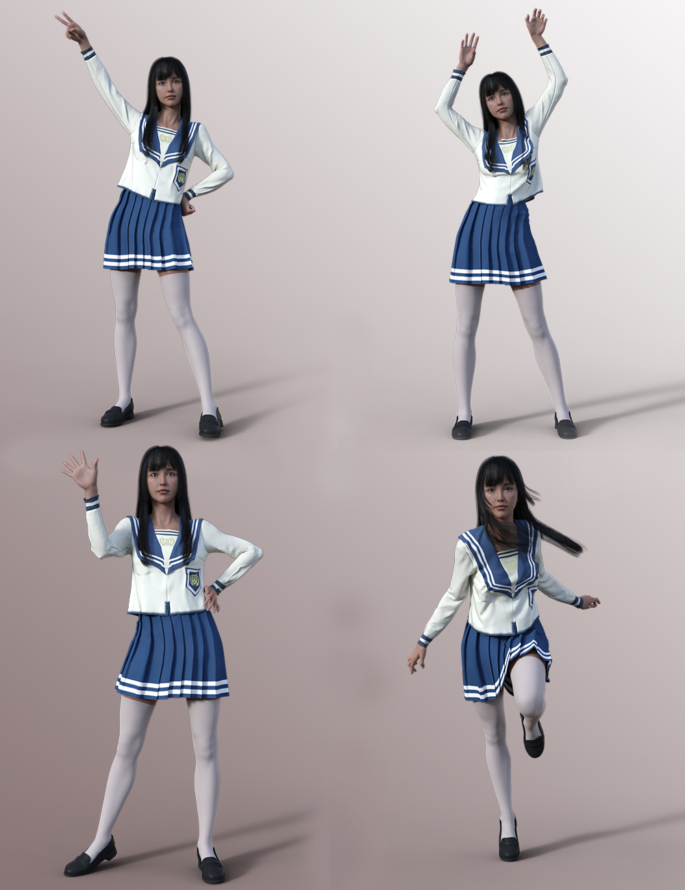SC dForce JK Sailor Suit and 25 Pose For Genesis 8 Females by N/A