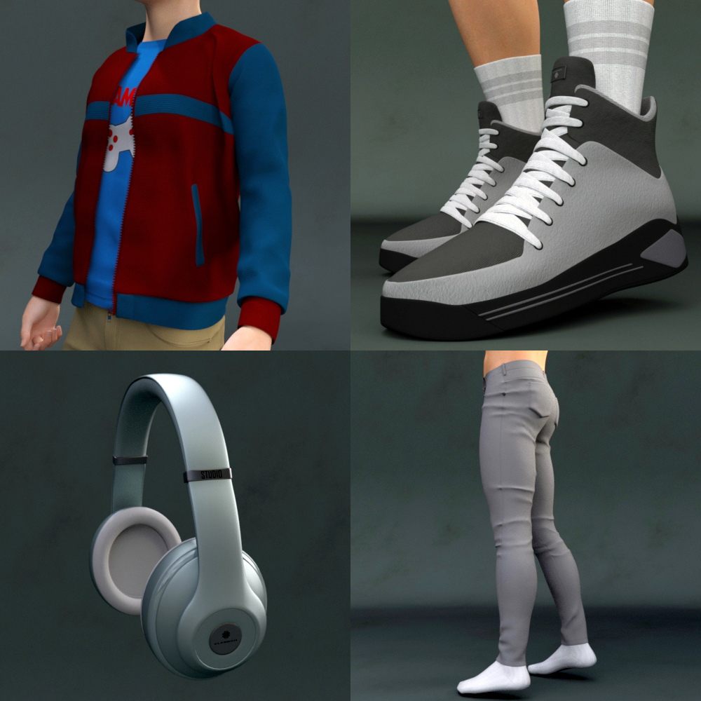 Add On for Back 2 School for Genesis 8 Males by N/A