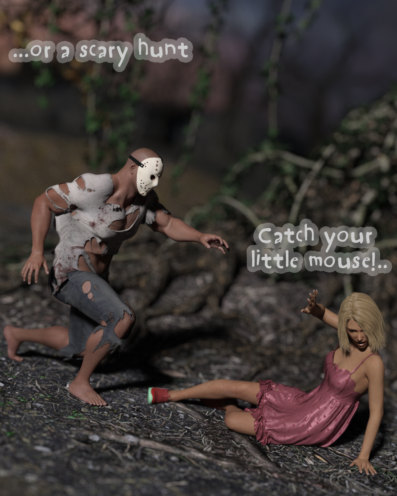 Stalker n Prey's Poses for G3F and G3M by N/A