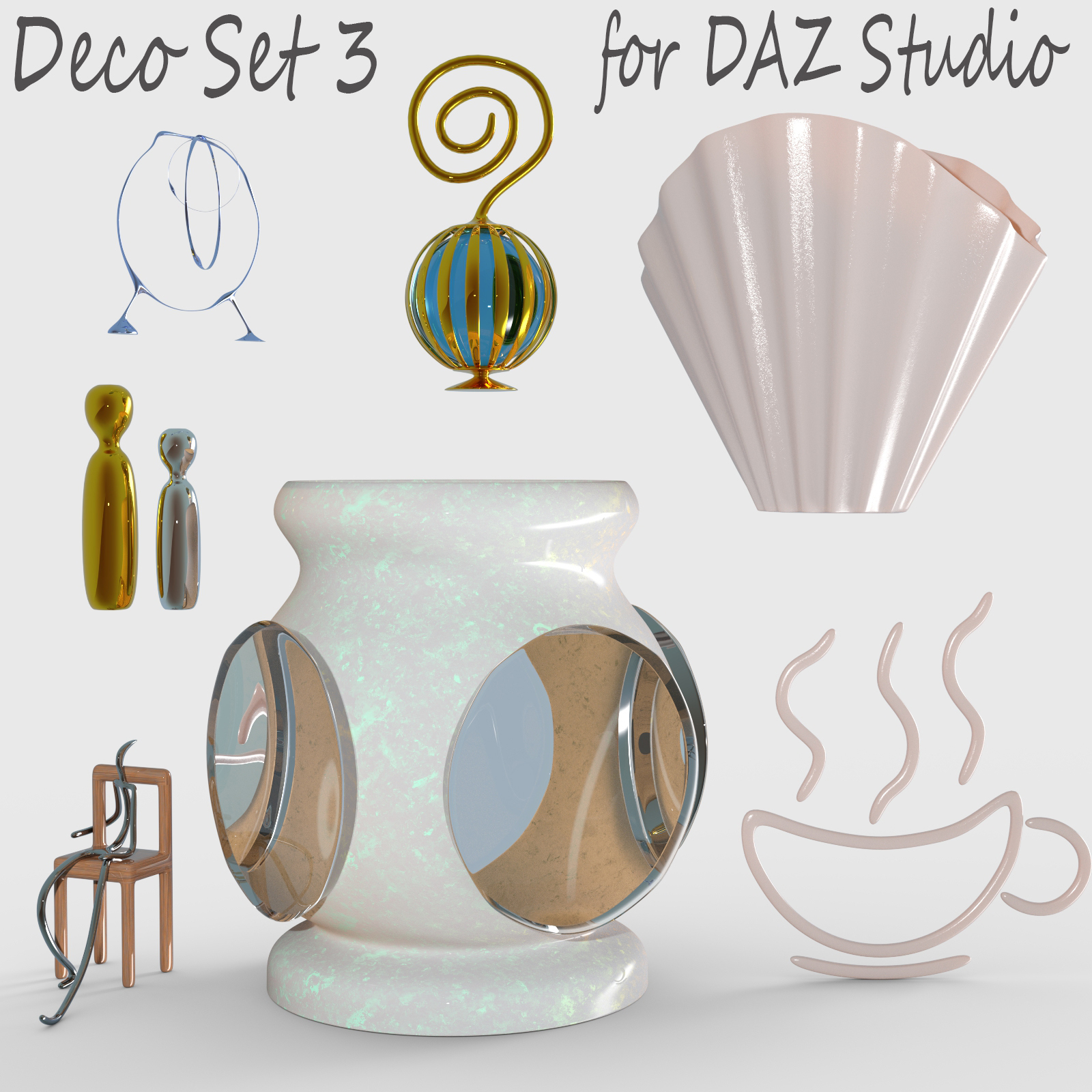 Deco Set 3 for DAZ Studio by N/A