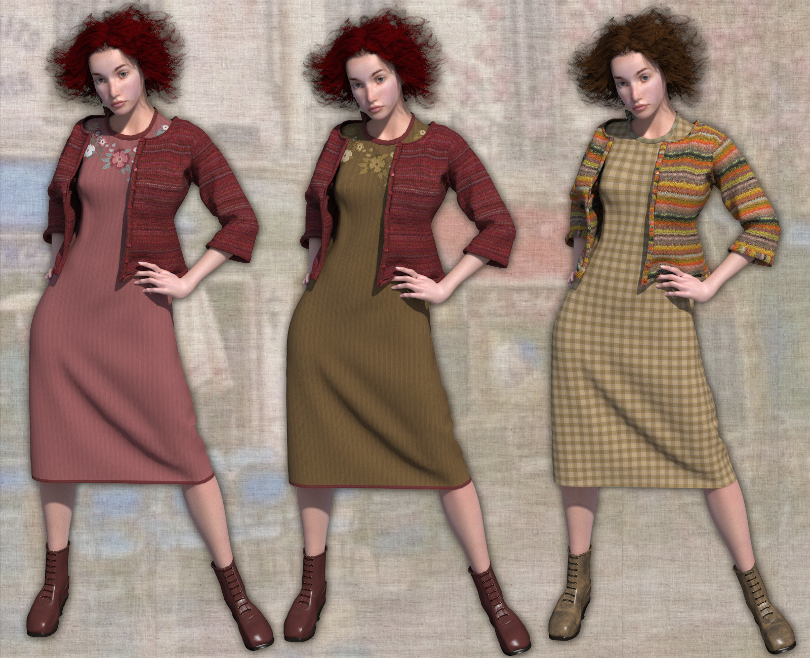 Boho - Dynamic Dress and Vest for La Femme by N/A