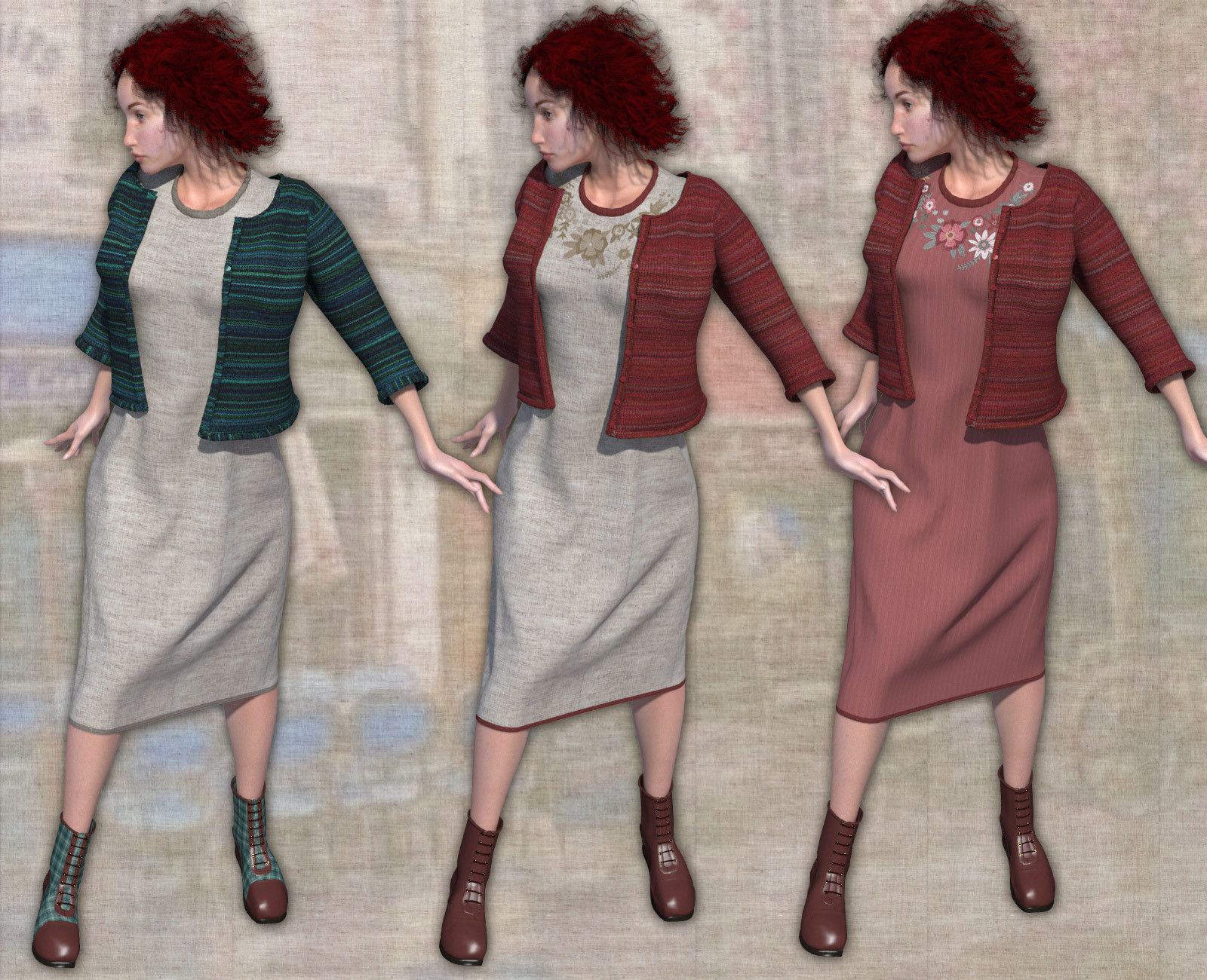 Boho - Dynamic Dress and Vest for La Femme by N/A