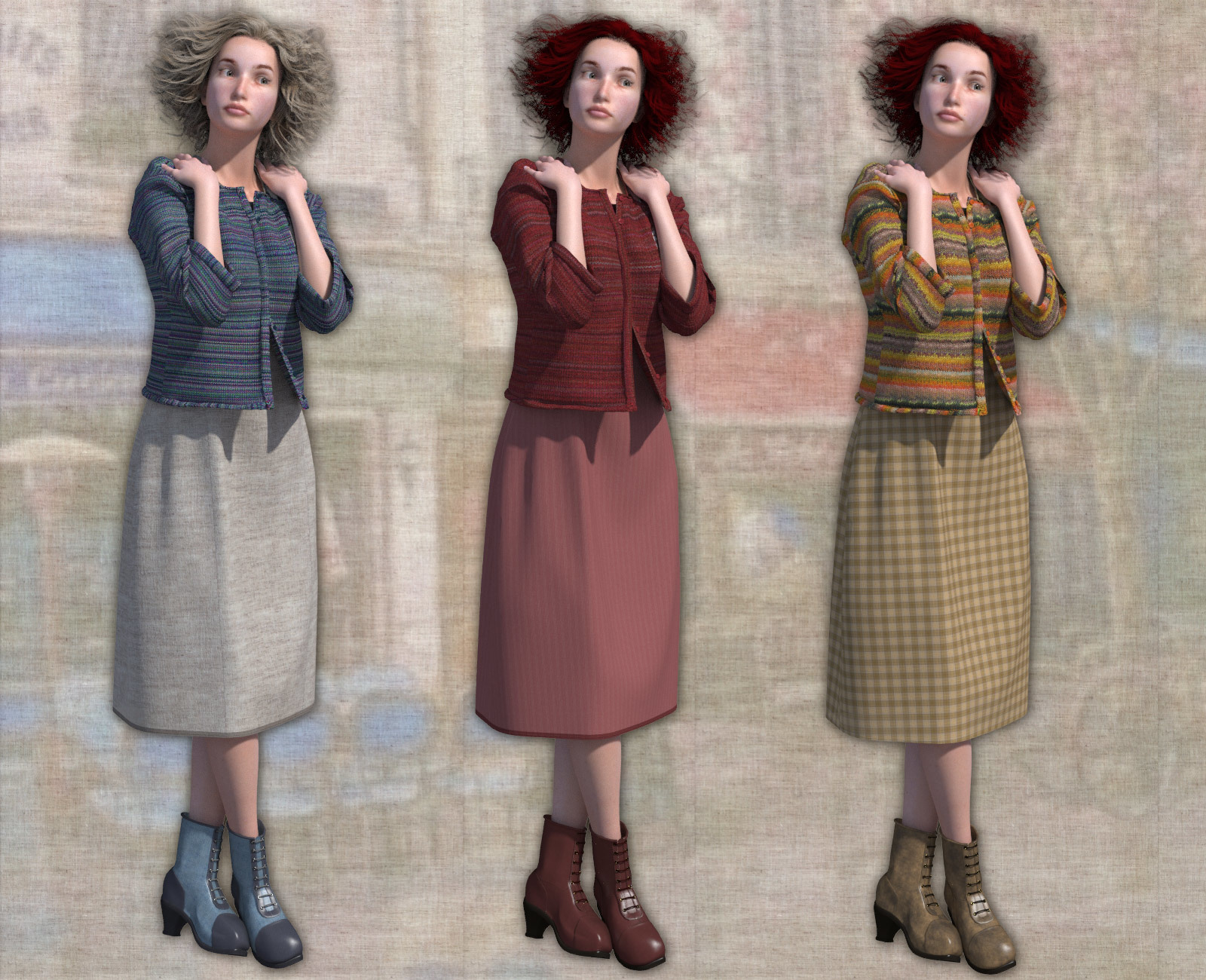 Boho - Dynamic Dress and Vest for La Femme by N/A