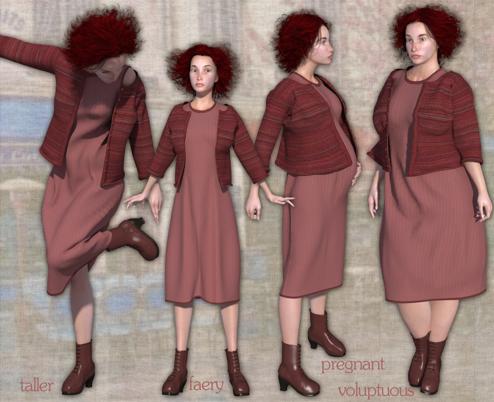 Boho - Dynamic Dress and Vest for La Femme by N/A