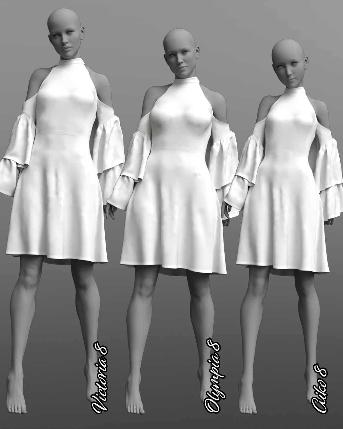 Isadora dForce dress for Genesis 8 Females by N/A