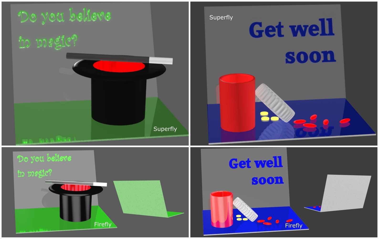 3D Greeting Cards for Poser by N/A