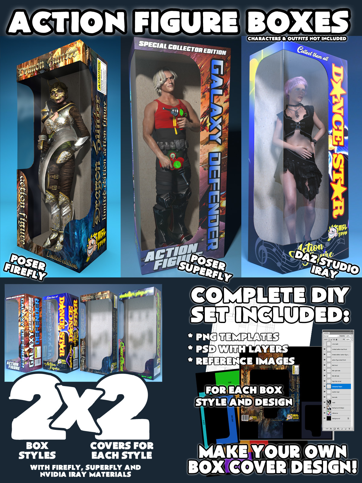 Action Figure Boxes by N/A