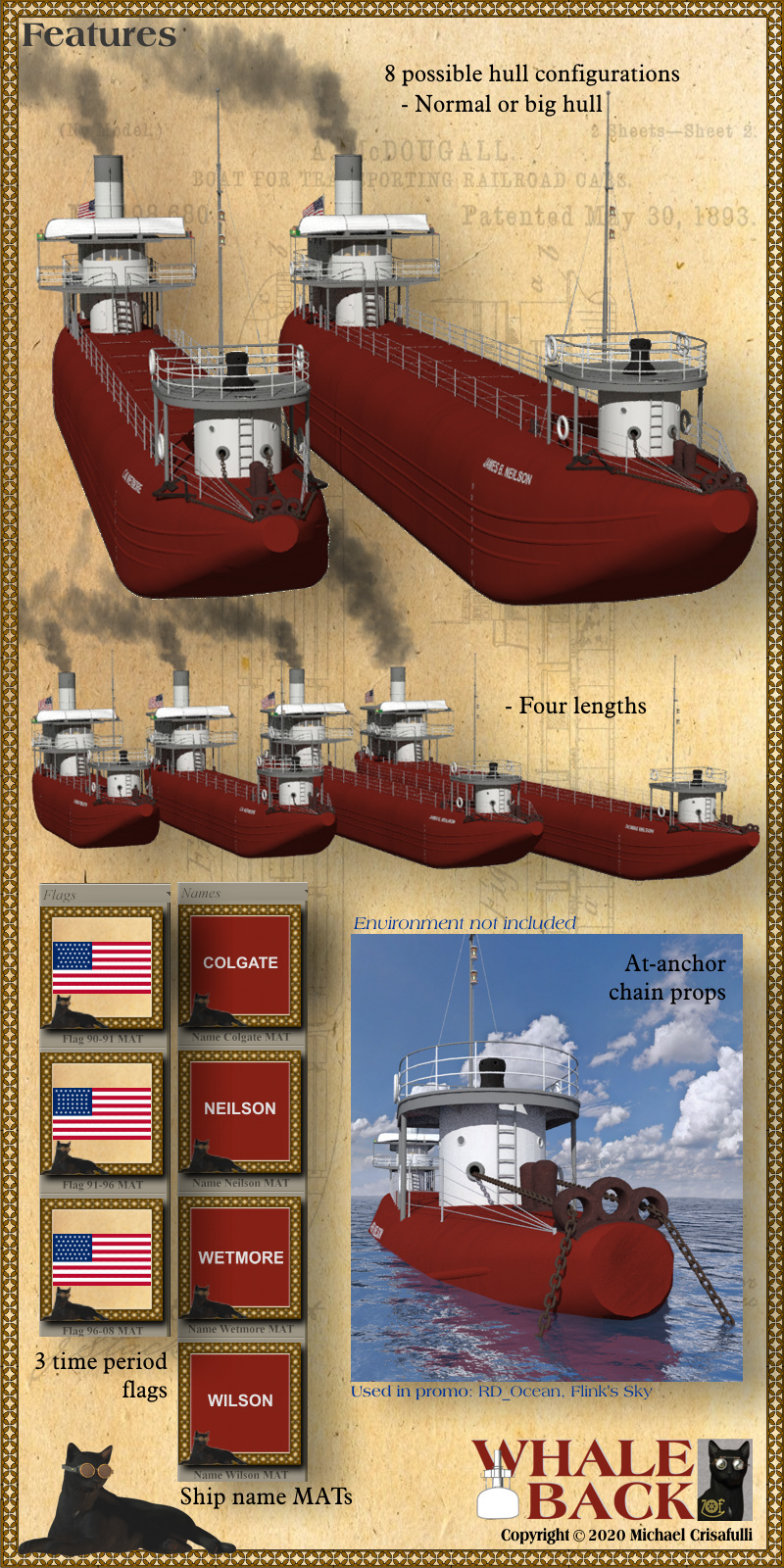 Whaleback Steamship by N/A