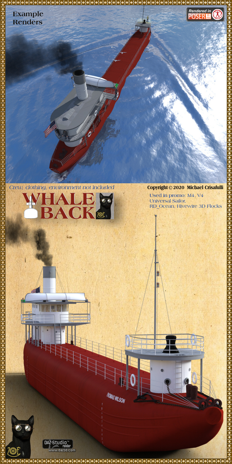 Whaleback Steamship by N/A