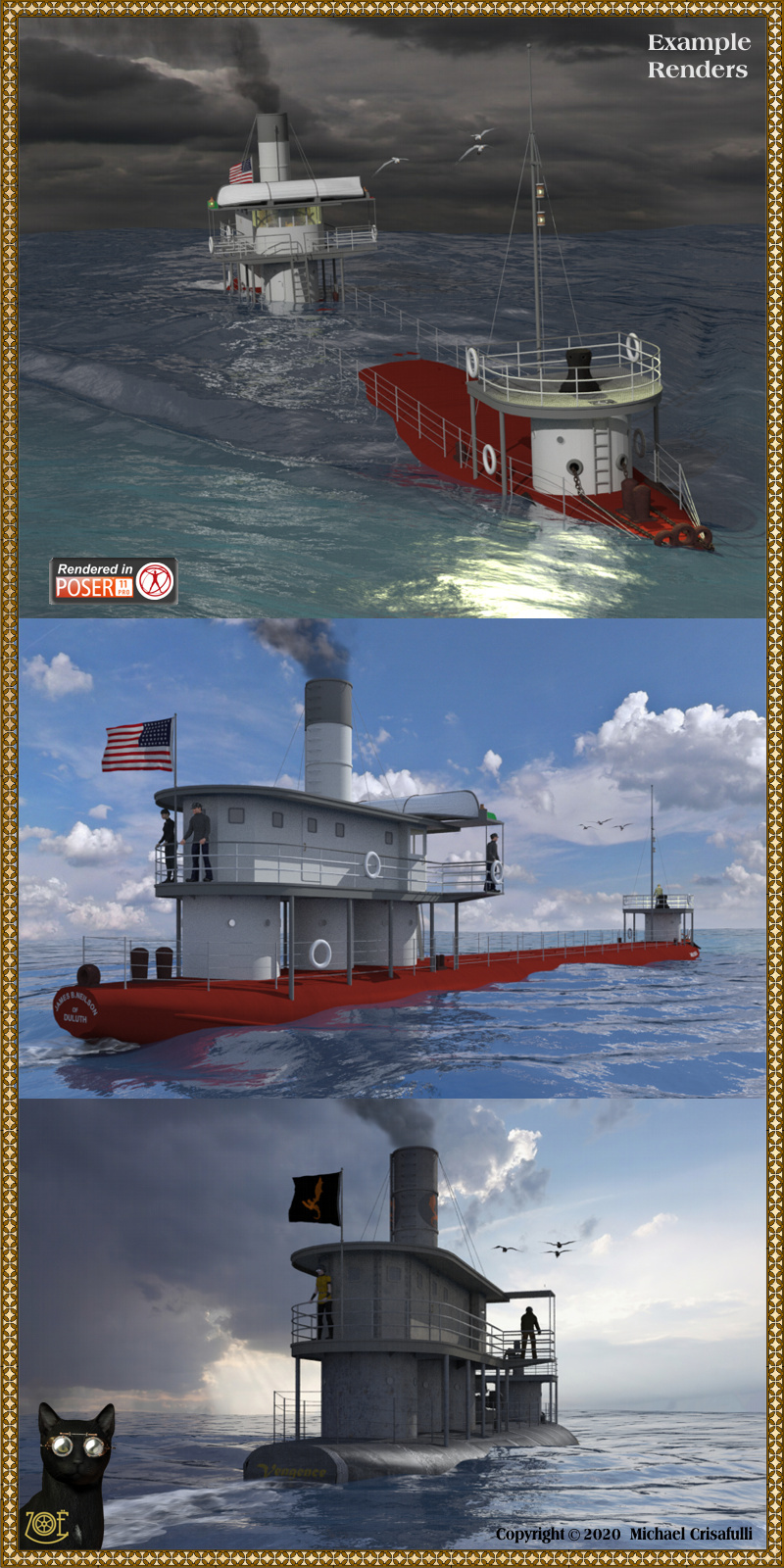 Whaleback Steamship by N/A