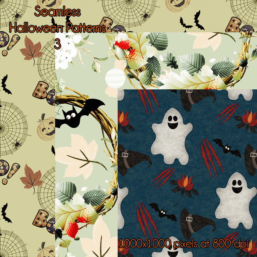 Seamless Halloween Patterns 3 by N/A