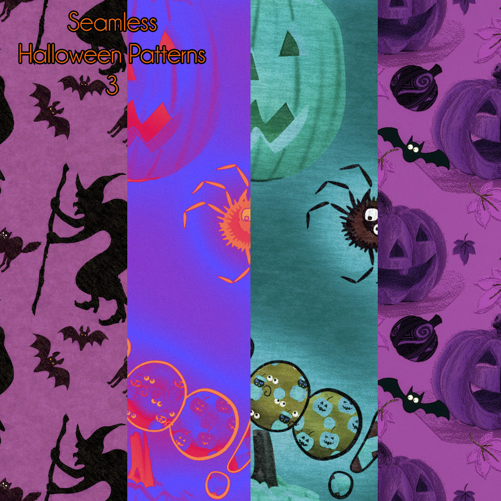 Seamless Halloween Patterns 3 by N/A