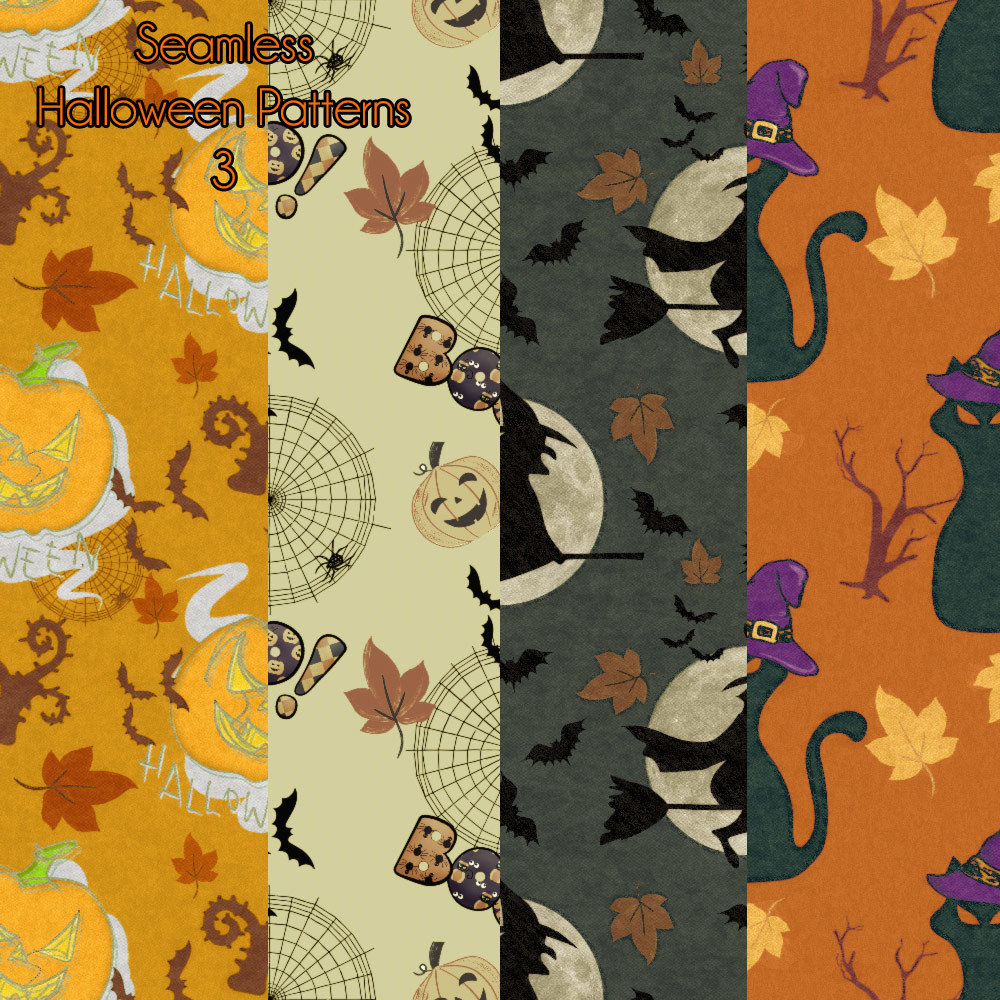 Seamless Halloween Patterns 3 by N/A