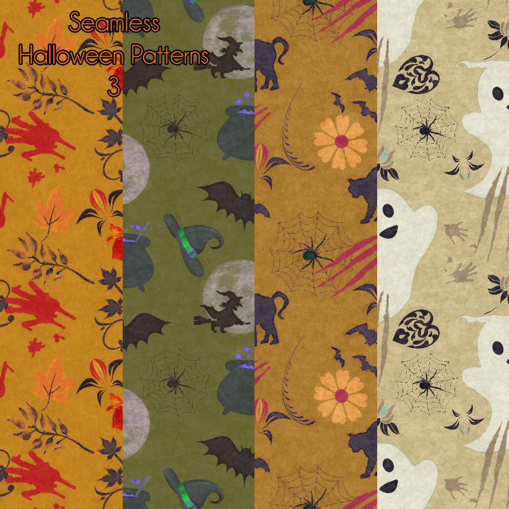 Seamless Halloween Patterns 3 by N/A
