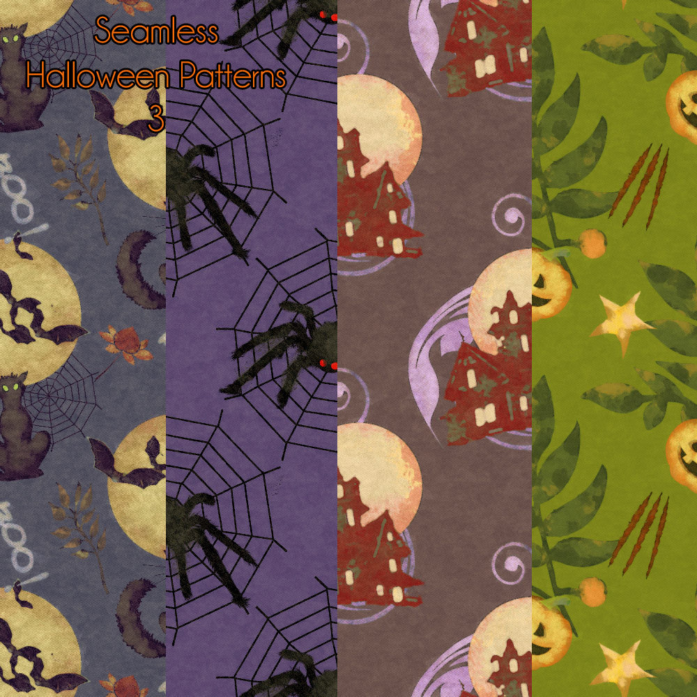 Seamless Halloween Patterns 3 by N/A