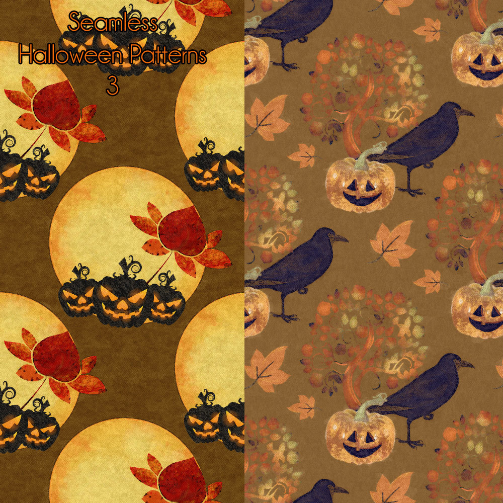 Seamless Halloween Patterns 3 by N/A
