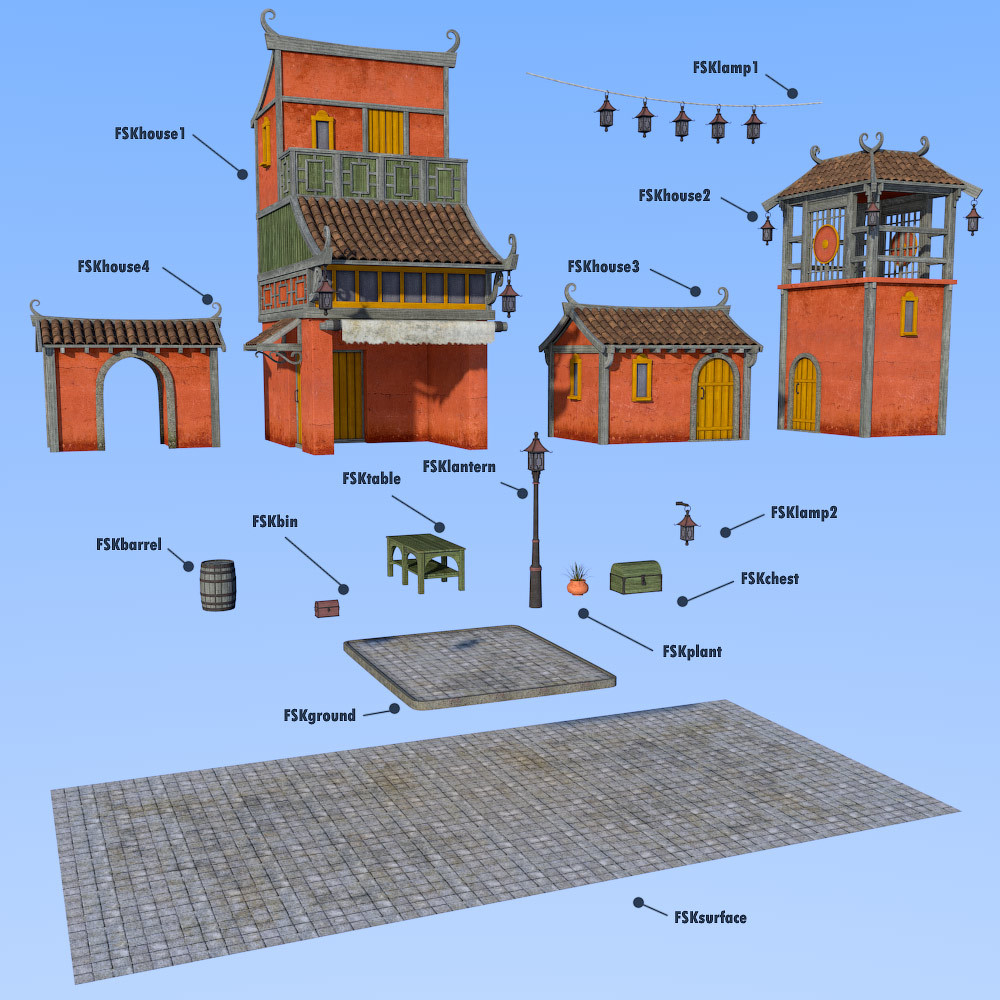 Fairytale Street kit for Daz Studio by N/A