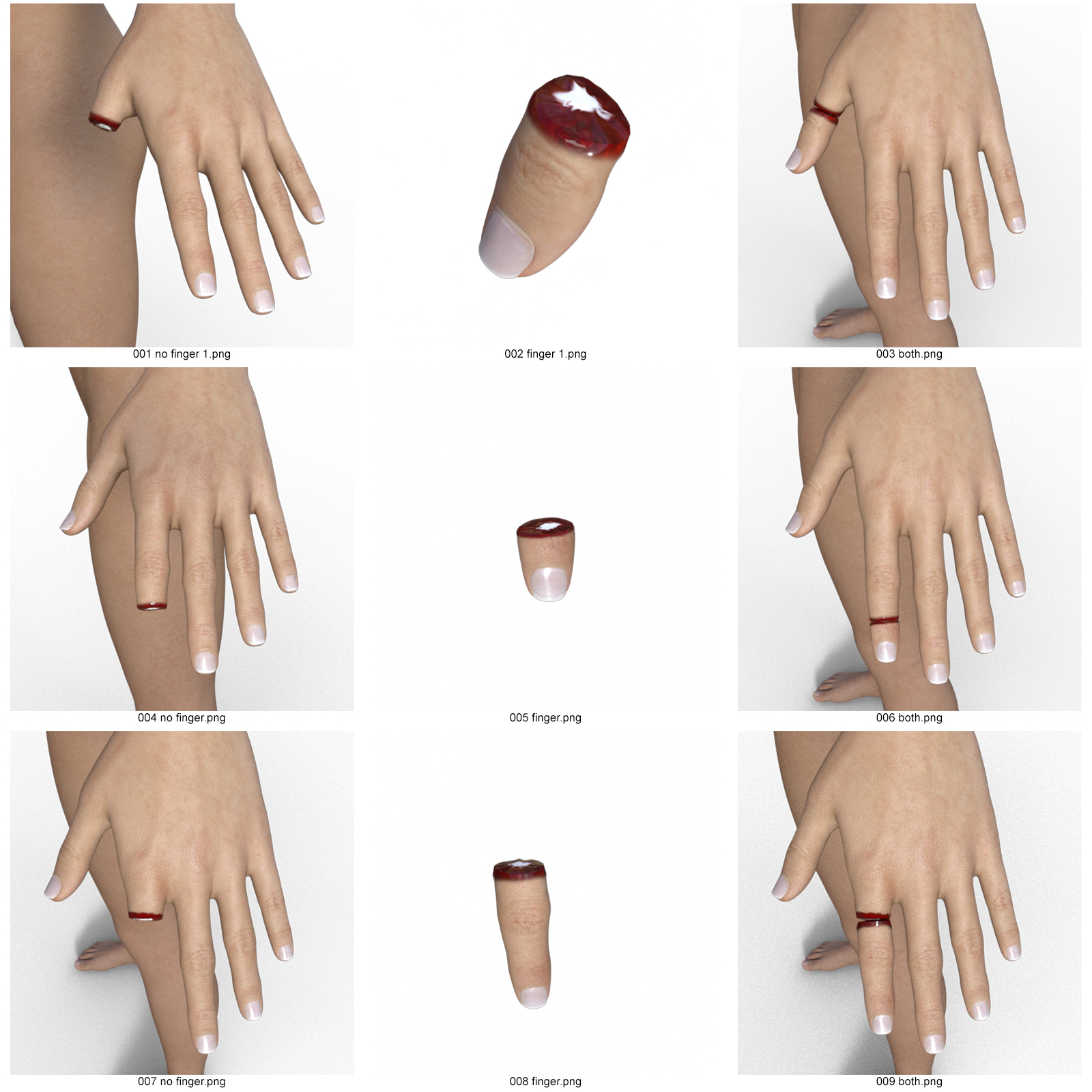 Chopped Fingers (Left) for G8F by N/A