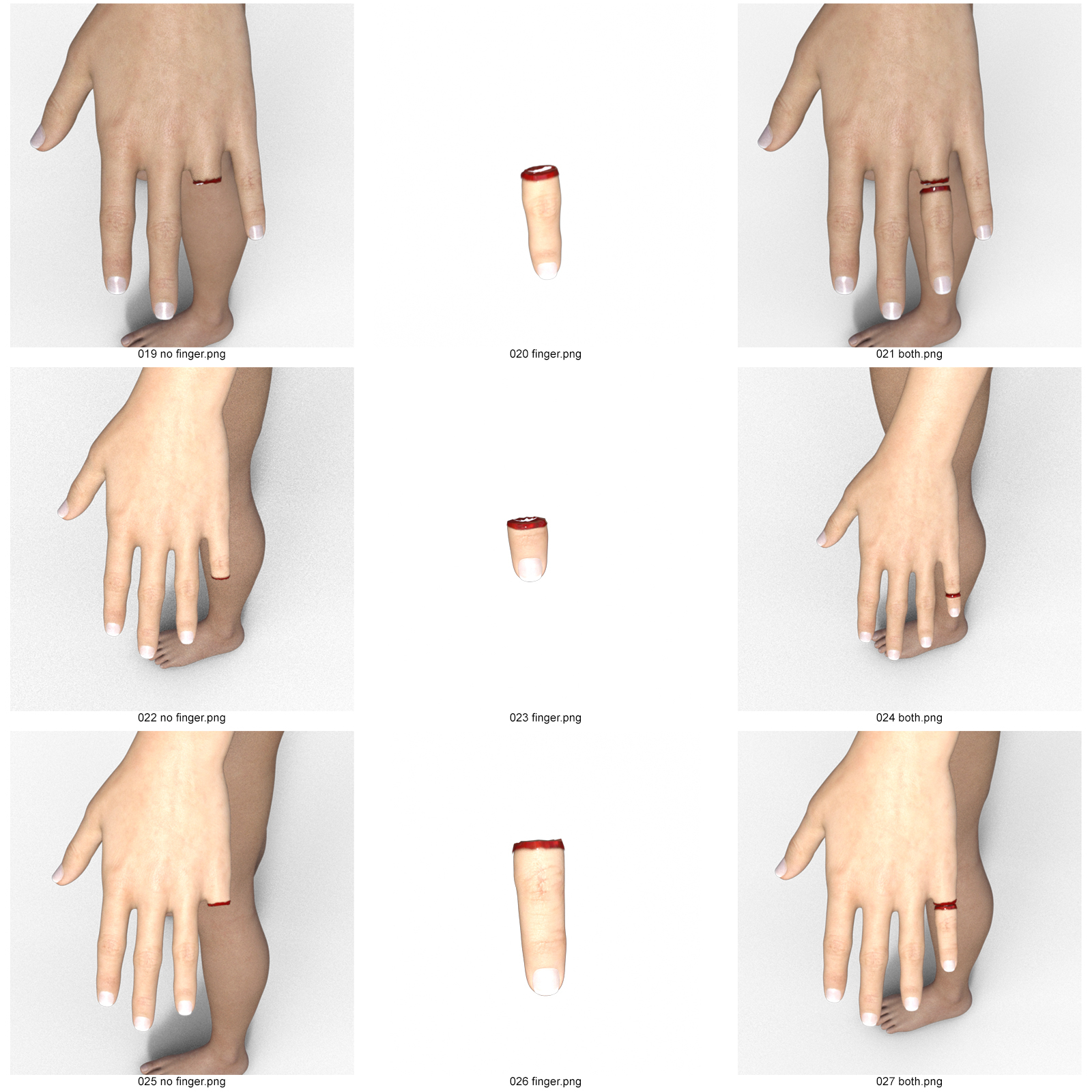 Chopped Fingers (Left) for G8F by N/A