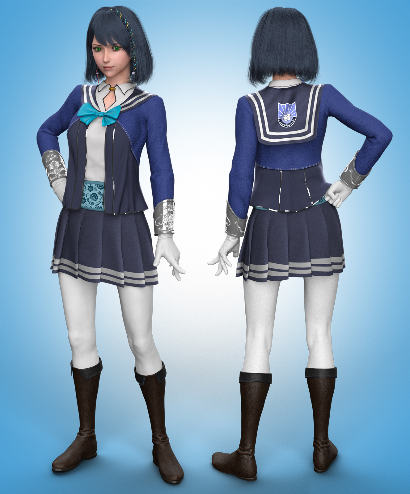 Fantasy Anime Outfit 7 _ School Uniform_ for G8F by N/A