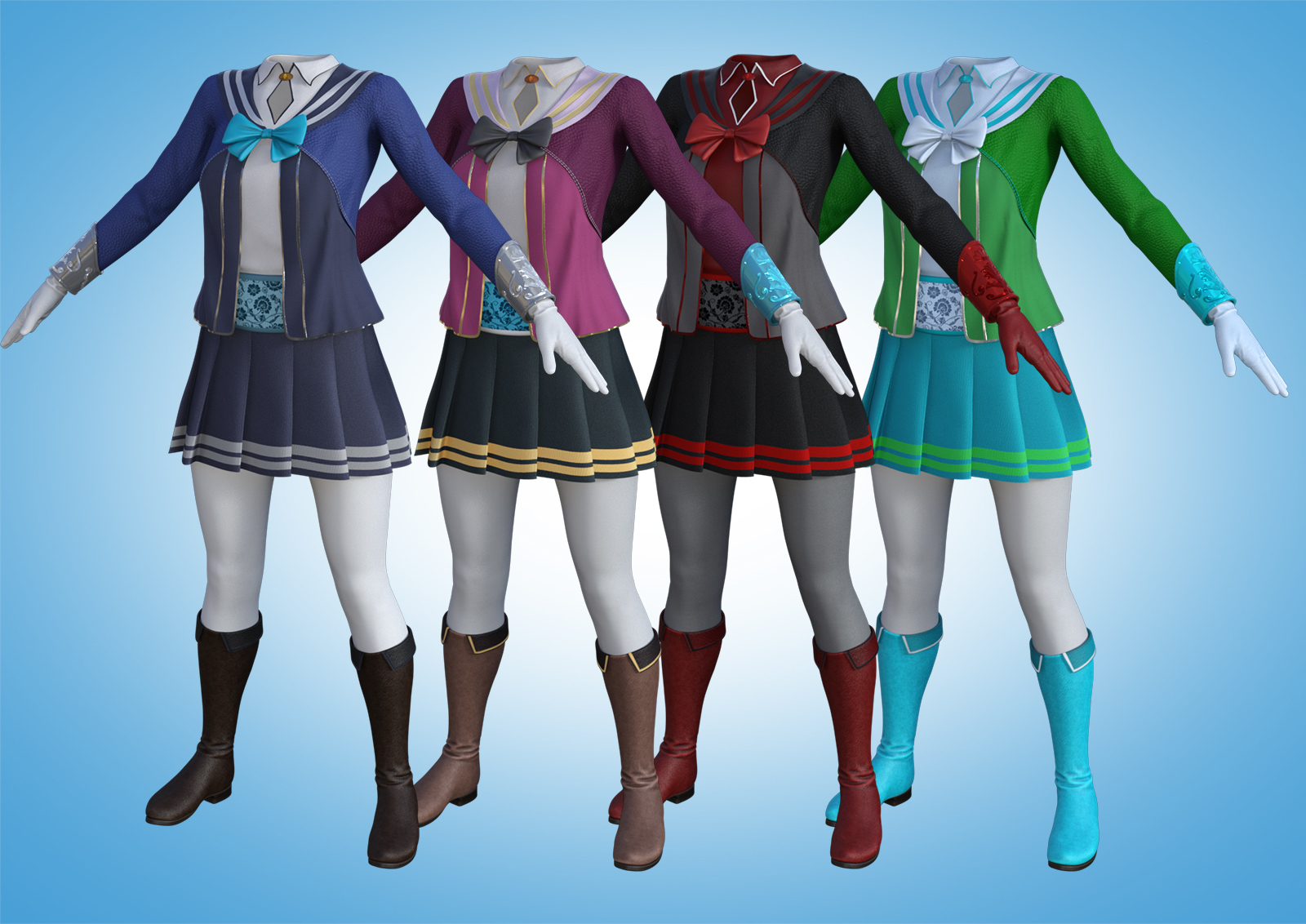 Fantasy Anime Outfit 7 _ School Uniform_ for G8F by N/A