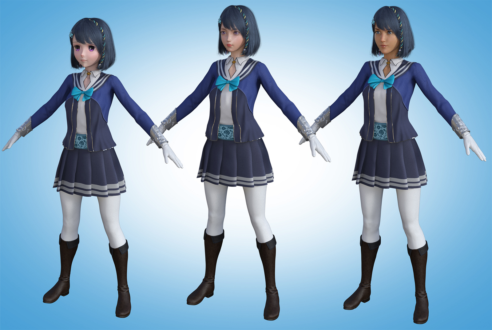 Fantasy Anime Outfit 7 _ School Uniform_ for G8F by N/A